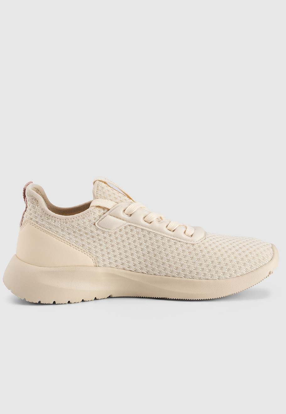 Buty Sportowe Damskie 4F Sneakersy Lekkie Półbuty Beżowe 4FWSS26FLOWF118