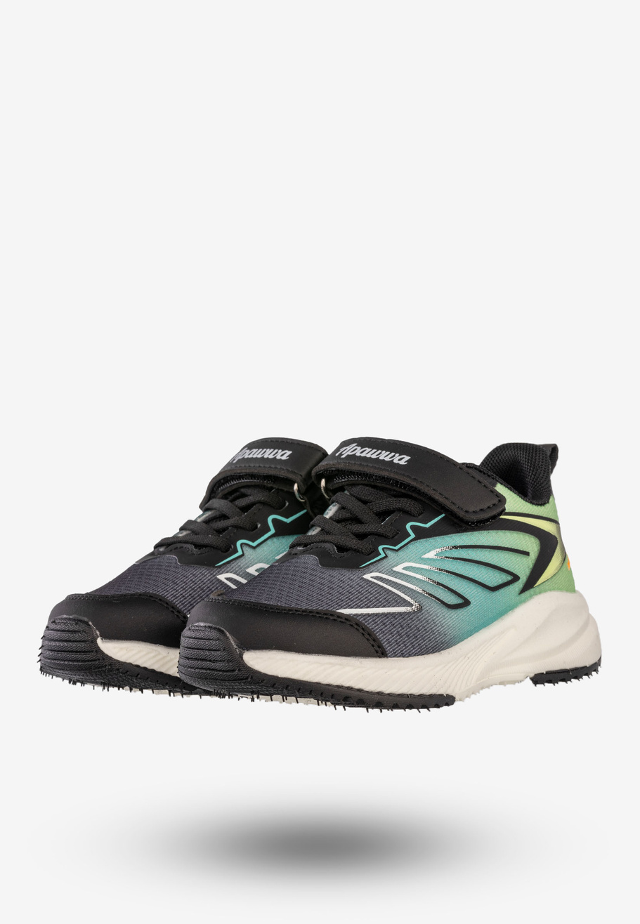 Sneakersy Dziecięce Na Rzepy Buty Sportowe Półbuty Czarne Apawwa G1865P