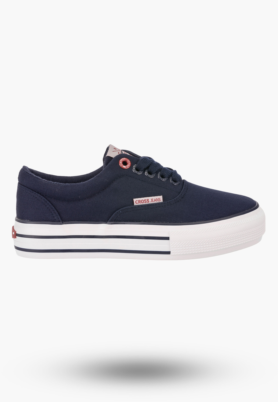 Trampki Damskie CROSS JEANS Granatowe Buty Materiałowe FF2R4003C