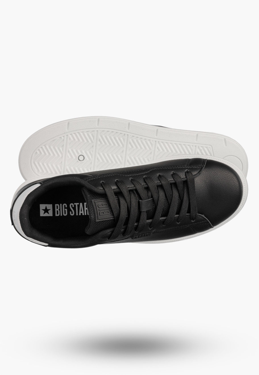 Tenisówki Męskie BIG STAR Buty Sportowe Ekoskóra Sneakersy Czarne TT174332