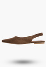 Baleriny Damskie Slingback Buty z odkrytą piętą Eleganckie Brązowe