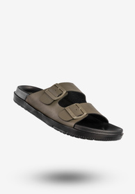 Klapki Męskie BIG STAR Casual Z Klamrami Buty Khaki NN174592