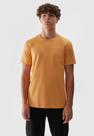 Koszulka Męska 4F Sportowy T-shirt Pomarańczowy Regular TTSHM1154