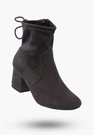 Buty Damskie Botki Zamszowe Szare Na Klocku Modne Na Zimę GD-BM-84