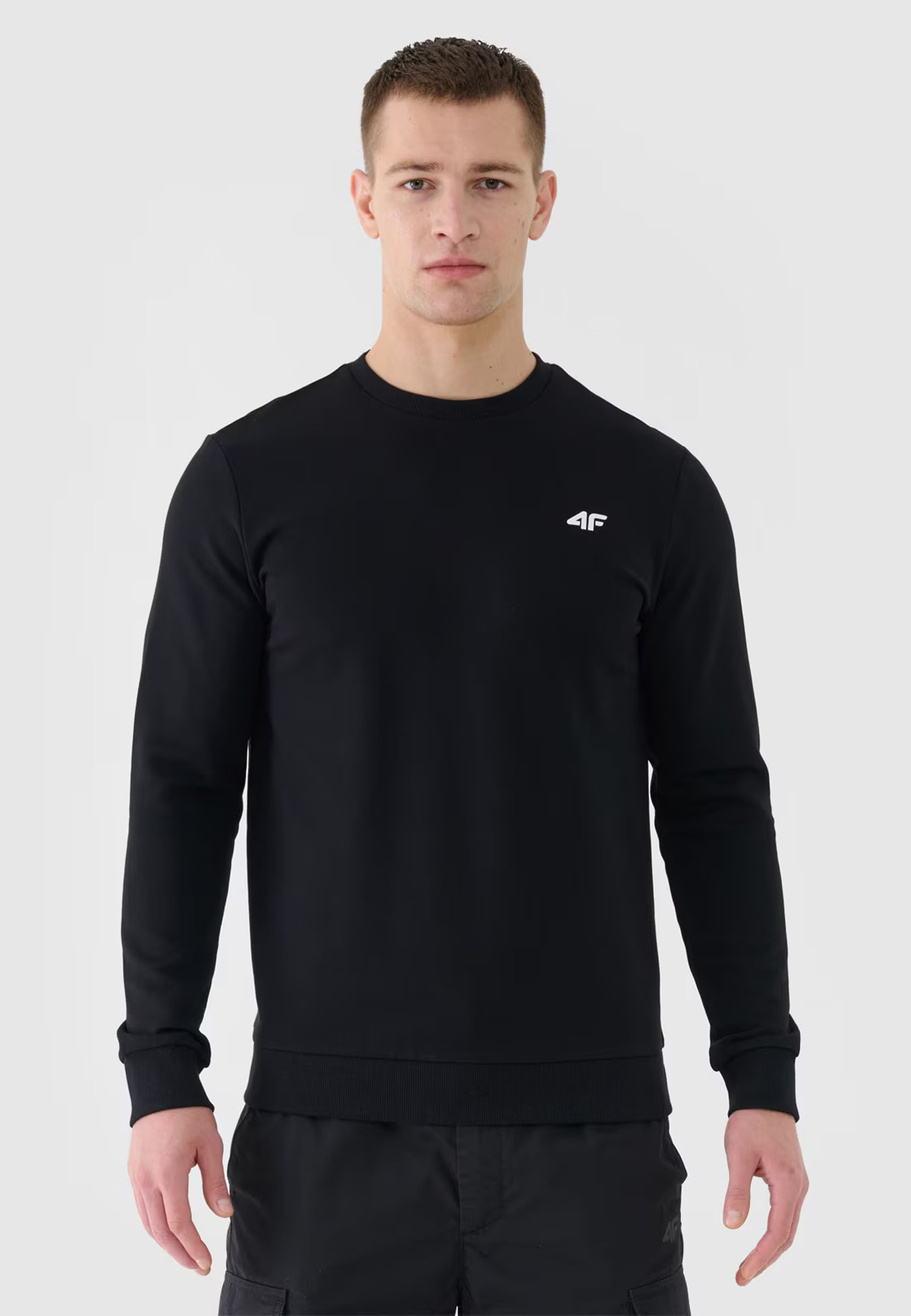 Bluza Męska 4F Czarna Basic 4FSS23TSWSM0705