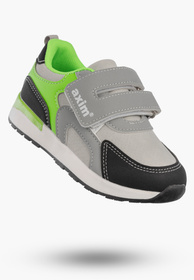 Sneakersy Dziecięce Ekoskóra Buty Sportowe Na Rzepy Szare Axim 1A25410S
