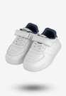 Sneakersy Dziecięce Ekoskóra Na Rzepy Buty Sportowe Białe Apawwa NC18