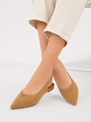 Baleriny Damskie Slingback Buty z odkrytą piętą Eleganckie Camel