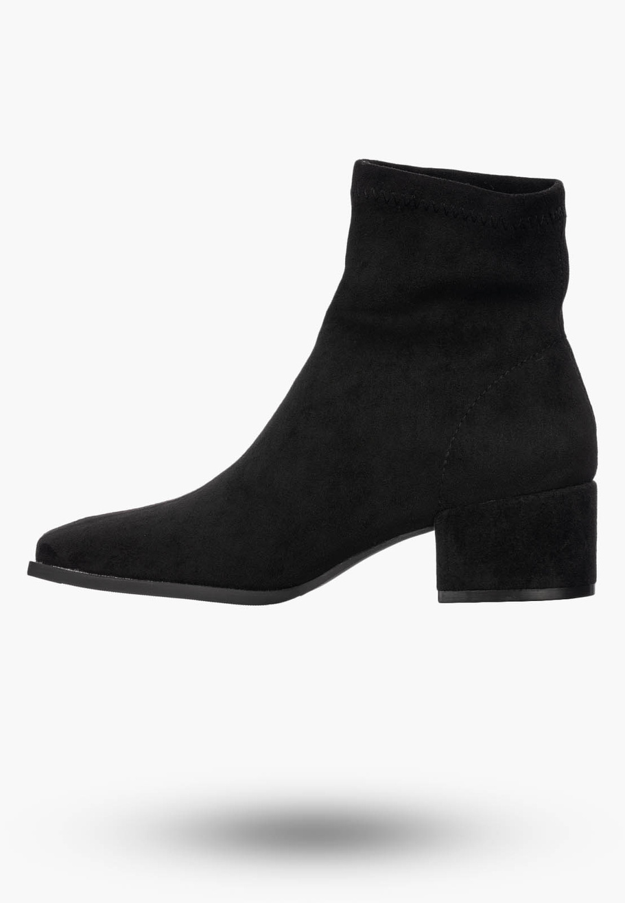 Botki Damskie Buty Wsuwane Eleganckie Stylowe Na Zimę Czarne