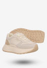 Sneakersy Damskie BIG STAR Buty Sportowe Półbuty Ocieplane Beżowe SS274008