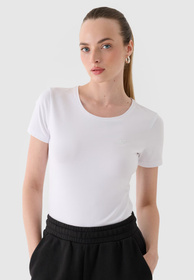 Koszulka Damska 4F T-shirt Basic Biały 4FWMM00TTSHF1845