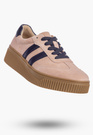 Sneakersy Damskie Buty Skórzane Półbuty Na Platformie Różowe Filippo DP6776/26