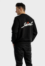 Bluza Męska Oversize Czarna Bawełniana z nadrukiem Saint