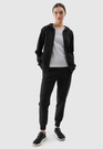 Bluza Damska 4F Sportowa Dresowa Rozpinana Ocieplana Z Kapturem Czarna 4FWSS24TSWSF0956