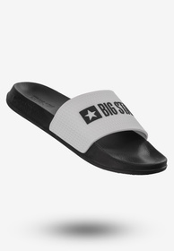 Klapki Męskie Buty BIG STAR Czarno-Białe JJ174506