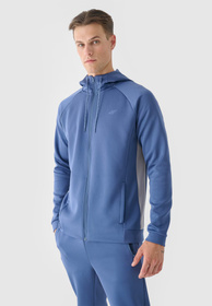 Bluza Męska 4F Rozpinana Sportowa Treningowa Niebieska 4FWAW24TFSWM405