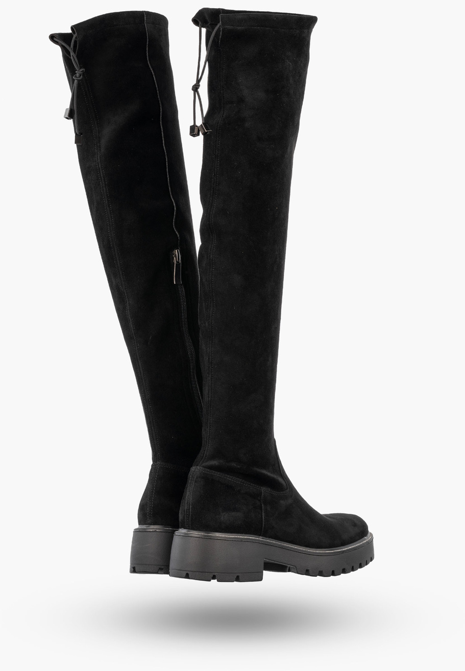 Kozaki Damskie Eleganckie Wysokie Ocieplane Buty Zimowe Czarne Lovsoka 210/4