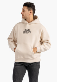 Bluza Męska Z Kapturem Mickey Mouse Casual Streetwear Beżowa 2512