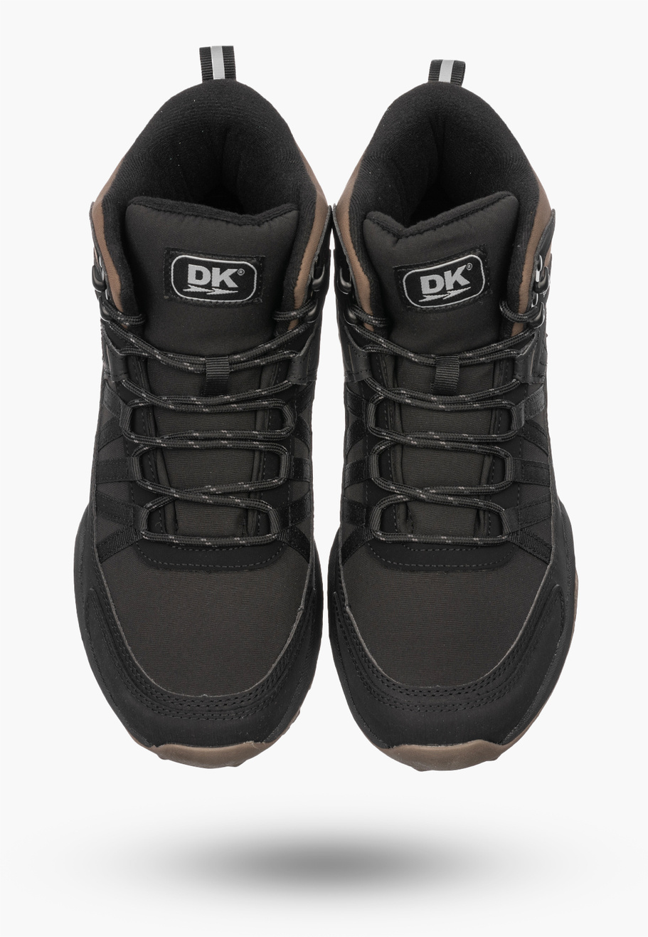 Buty Trekkingowe Męskie DK Softshell Sportowe Wysokie Czarne/Brązowe