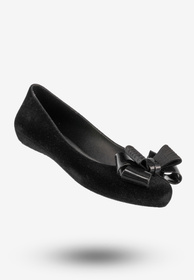 Baleriny Damskie Z Kokardką Buty Wsuwane Półbuty Zapachowe Czarne ZAXY DD285108