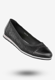 Baleriny Damskie Półbuty Wsuwane Buty Eleganckie Sergio Leone Czarne