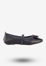 Baleriny Dziewczęce Ekoskóra Buty Eleganckie Z Kokardką Granatowe Footwear DD2035A