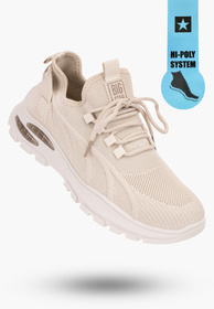 Buty Męskie BIG STAR Beżowe Sneakersy Siatka NN174469