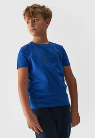 Koszulka 4F Niebieski T-shirt chłopięcy Regular 4FJWMM00TTSHM1627