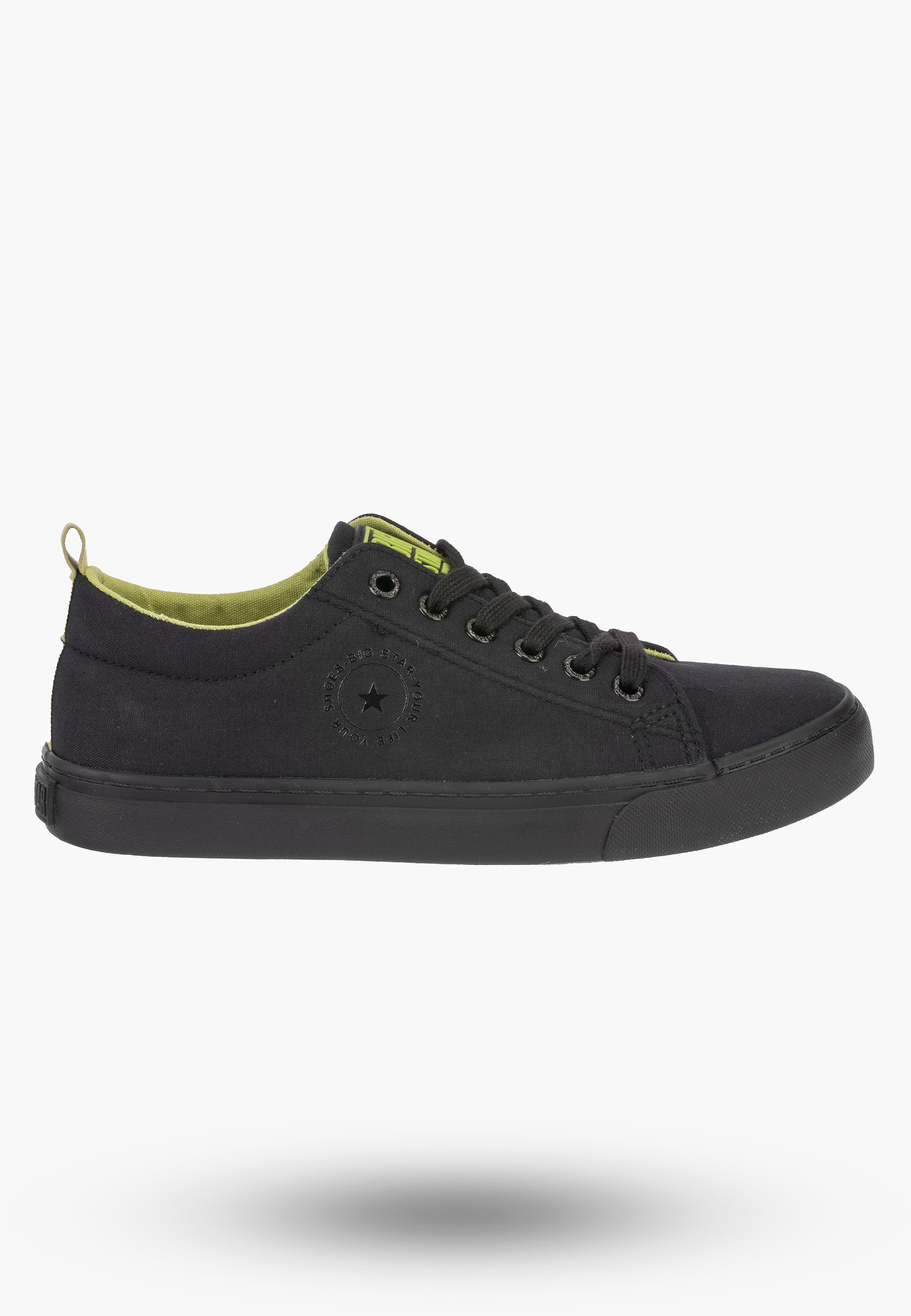 Trampki Damskie BIG TAR Czarne Buty Materiałowe LL274247
