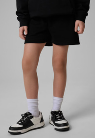Spodenki Dziewczęce 4F Sportowe Dresowe Szorty Oversize Czarne 4FJWMM00TSHOF630