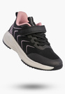 Sneakersy Dziewczęce Lekkie Buty Sportowe Na Rzepy Półbuty Czarne Apawwa G685