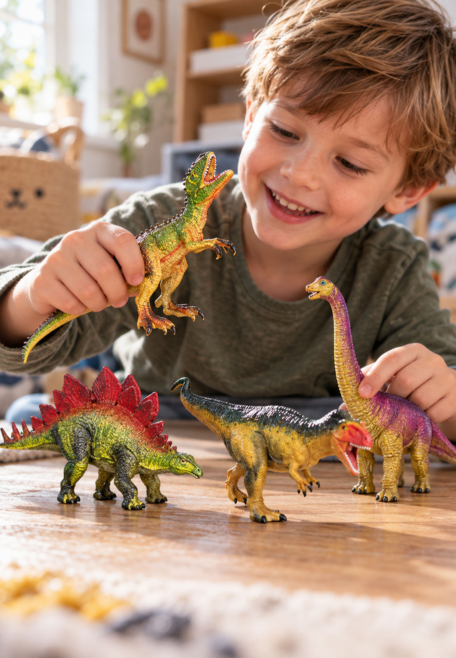 Zestaw Figurek Dinozaurów Dla Dzieci 4 Figurki Zwierzęta Prehistoryczne Mix