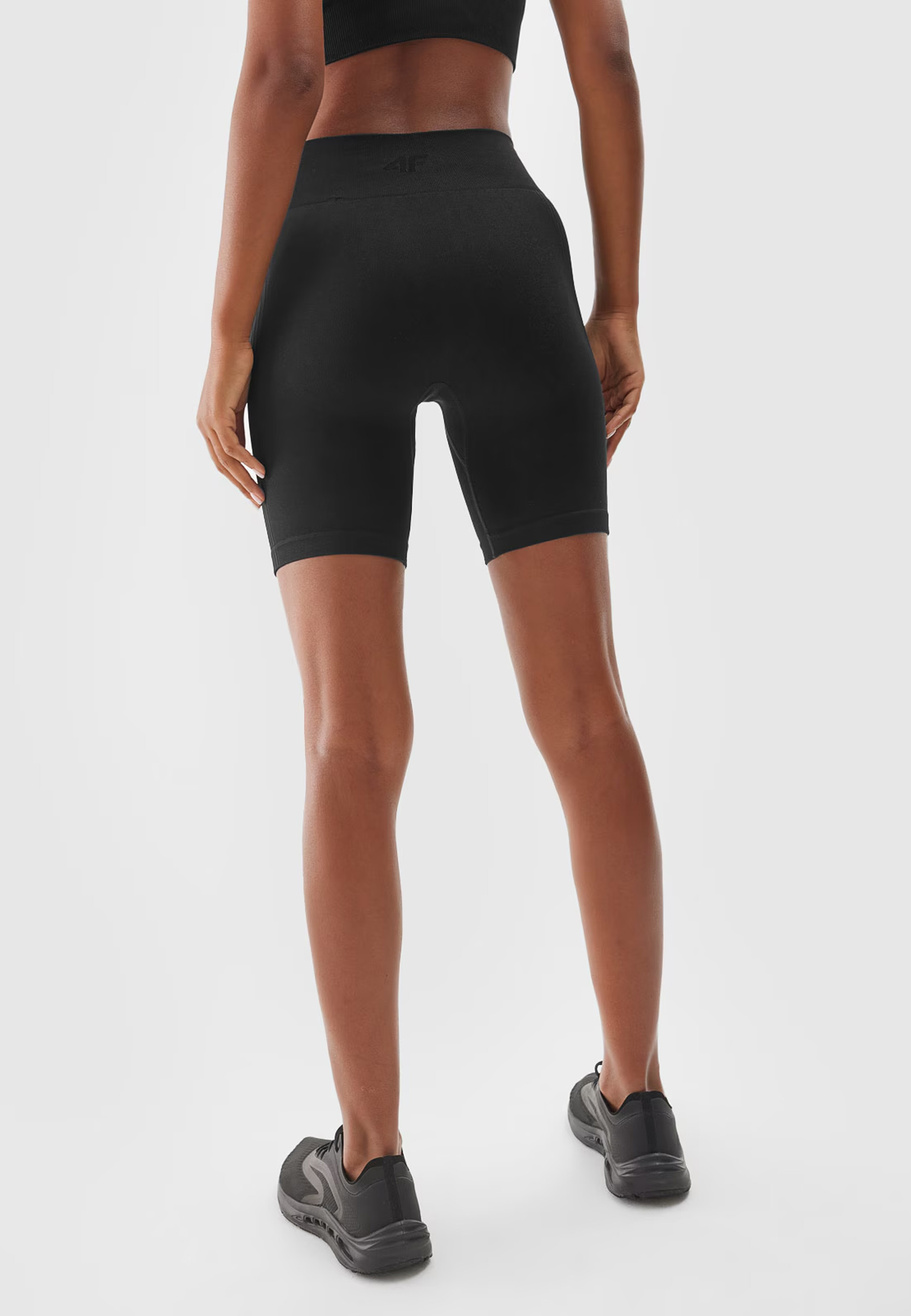 Kolarki Damskie 4F Sportowe Legginsy Spodenki Krótkie Treningowe Czarne 4FWAW24TFSHF710