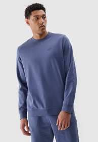 Bluza Dresowa Męska 4F Bez Kaptura Basic Niebieska 4FWMM00TSWSM1767
