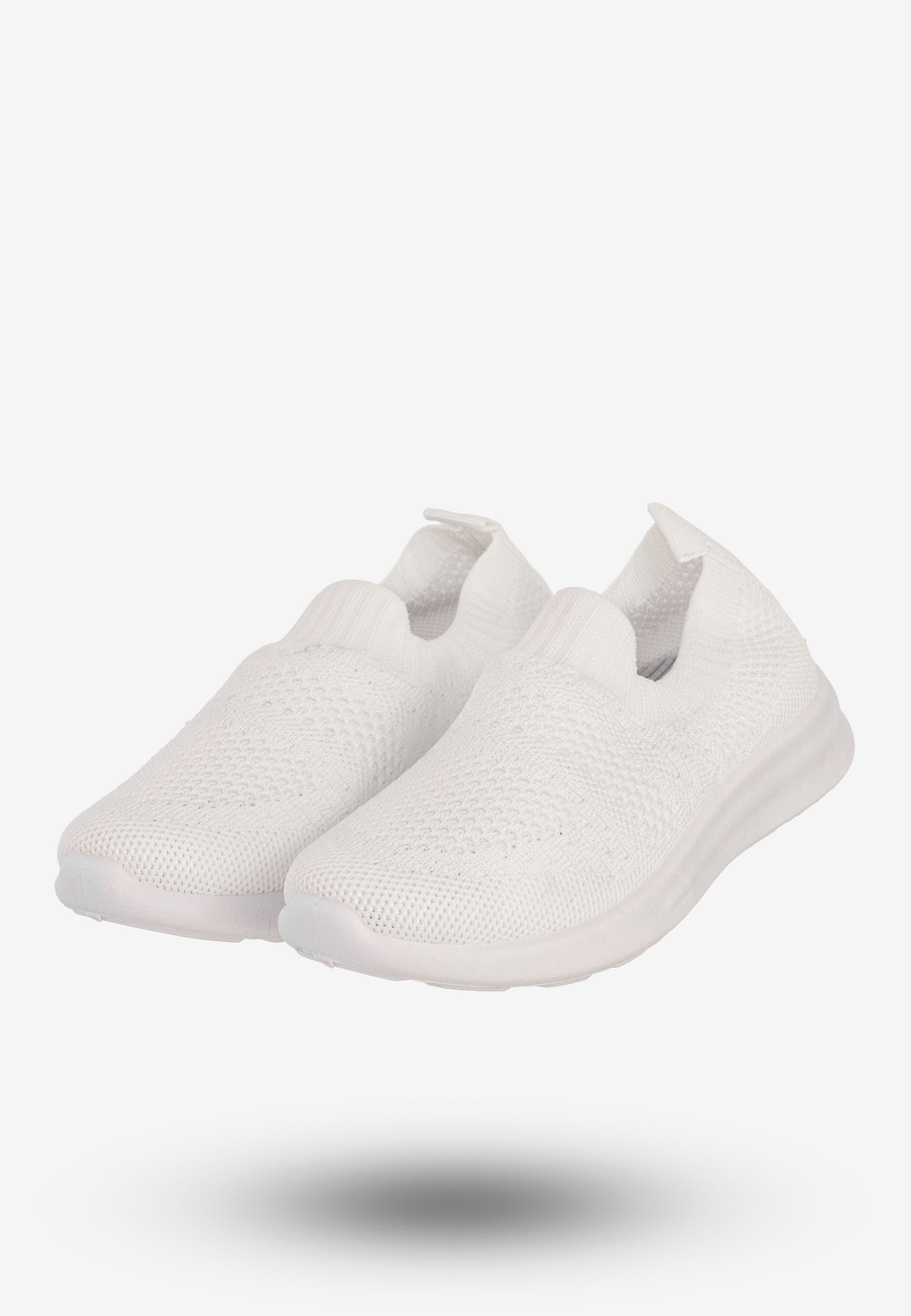 Sneakersy Dziecięce Wsuwane Buty Sportowe Białe Apawwa Z515