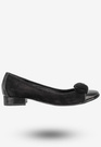 Półbuty Damskie Skórzane Buty Na Płaskim Obcasie Eleganckie Szewczyk Czarne 1422
