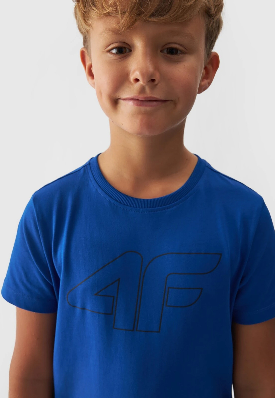 Koszulka 4F Niebieski T-shirt chłopięcy Regular 4FJWMM00TTSHM1627
