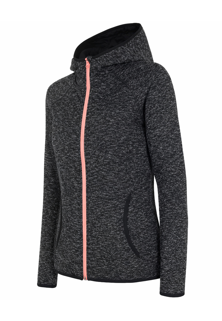 Bluza Damska 4F Sportowa Rozpinana Z Kapturem Czarna H4Z18-PLD002