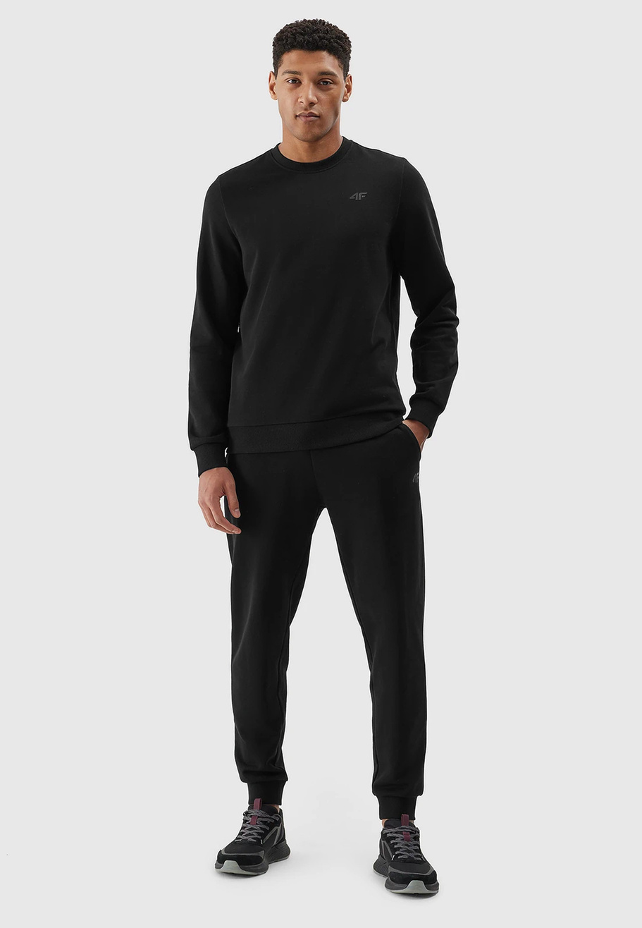 Bluza Męska 4F Sportowa Czarna nierozpinana TSWSM1181