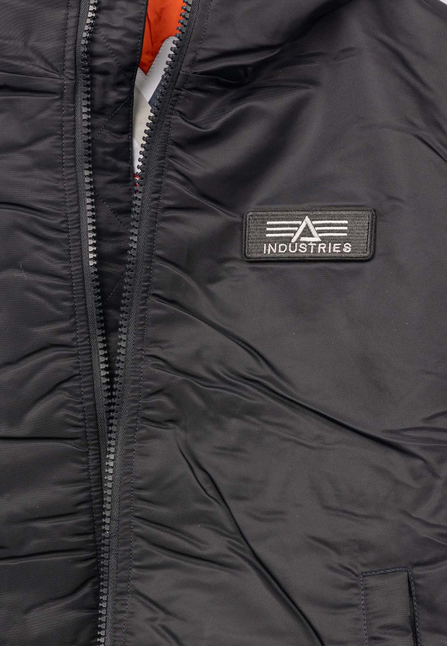 Kurtka Męska Bomberka Z Kapturem Ocieplana Na Zamek Granatowa