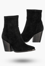 Botki Damskie Buty Na Obcasie Zimowe Ocieplane Eleganckie Stylowe Czarne
