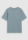 Koszulka Chłopięca 4F Sportowa Bawełniana Oversize T-Shirt Turkusowa 4FJWSS25TTSHM1914