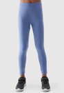 Legginsy Dziewczęce Spodnie 4F dzianinowe niebieskie 4FJWSS24TTIGF130