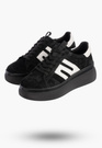 Sneakersy Damskie FILIPPO Skórzane Buty Sportowe Półbuty Czarne DP7175