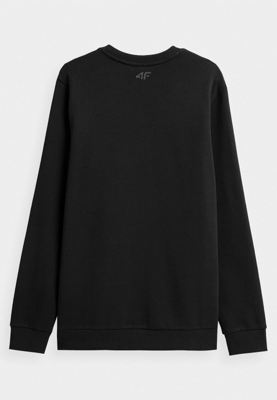Bluza Męska 4F Nierozpinana Klasyczna Z Nadrukiem Czarna 4FSS23TSWSM349