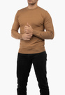 Sweter Męski Elegancki Klasyczny Basic Camel S-C-1-2024