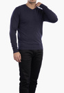 Sweter Męski Elegancki Klasyczny w serek Granatowy S2005