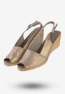 Sandały Damskie Buty Na Koturnie Eleganckie Jezzi Złote MR1638-1