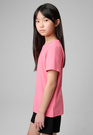 Koszulka Dziewczęca 4F Sportowa Bawełniana T-Shirt Z Logo Różowa 4FJWSS26TTSHF3004