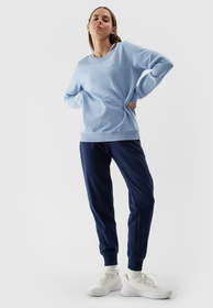 Spodnie Damskie Dresowe 4F Joggery Dresy Sportowe Granatowe 4FWSS24TTROF606